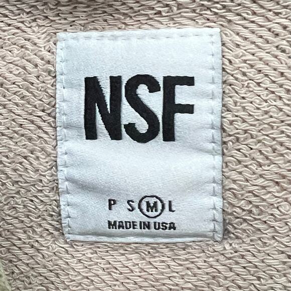 NSF Hoodie Womens M Green Camo Distressed Holes Cropped Sweatshirt USA Grunge - Picture 11 of 14